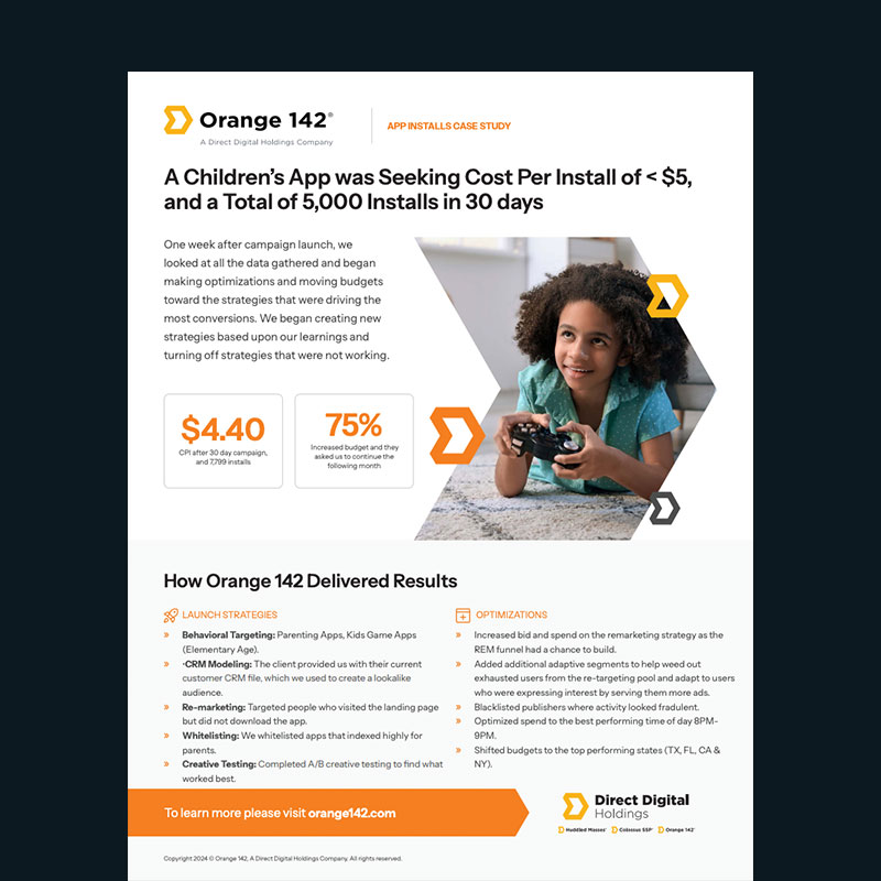 Orange 142 Children's App Case Study